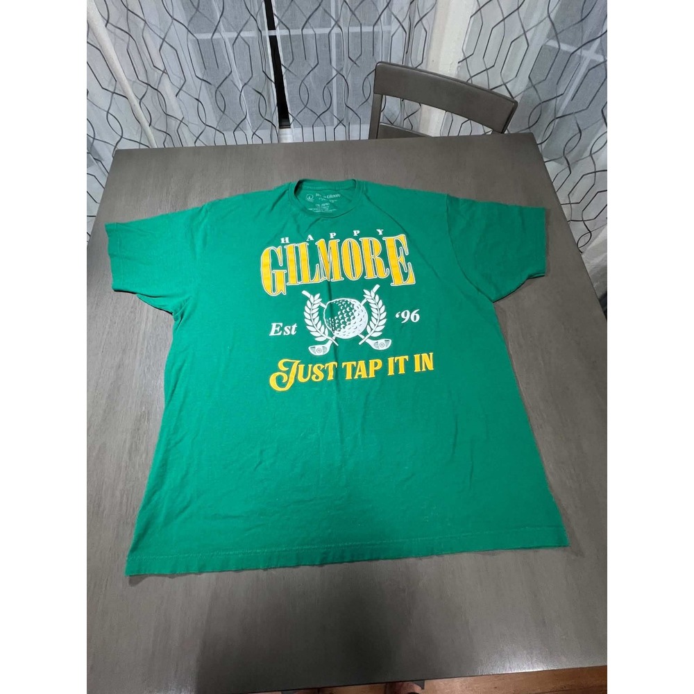Happy Gilmore T-Shirt Mens 2XL Green Just Tap It In Golf Movie Graphic Tee 1996